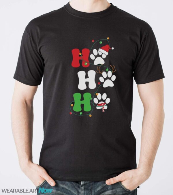 Ho Ho Ho Christmas Dog Paws Shirt, Vintage Christmas Shirt - Men T-Shirt