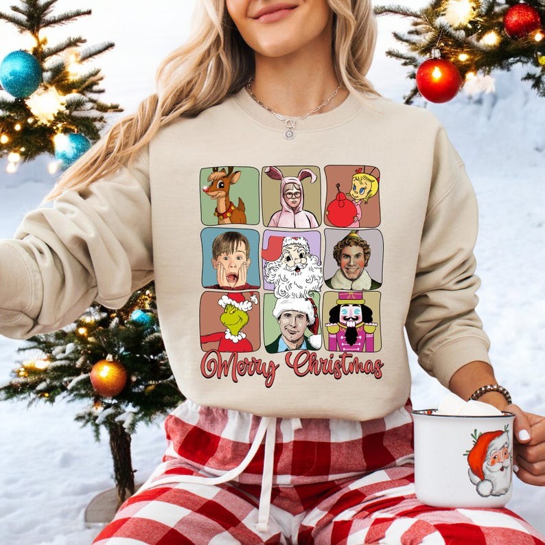 Home Alone Movie Tee, Santa Claus Merry Christmas Sweatshirt Product Photo 2