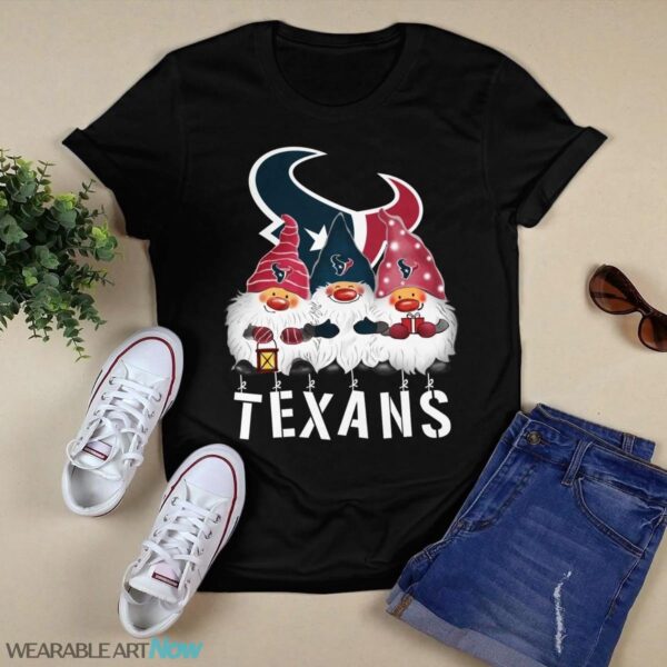 Houston Texans Gnomies Christmas T-Shirt Sweatshirt Hoodie Product Photo 1