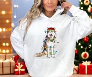 Husky Christmas Sweatshirt Product Photo 2