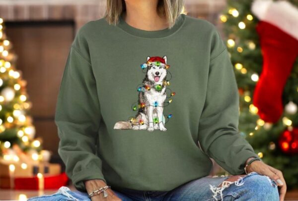 Husky Christmas Sweatshirt Product Photo 1