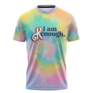 I Am Kenough Barbie The Movie 3D Tie-Dye AOP T-Shirt Product Photo 5