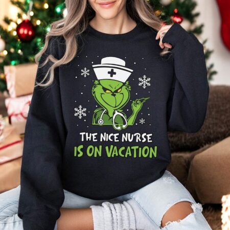 I Am Sorry The Nice Nurse Is On Vacation Ginch Nurse Christmas Shirt Product Photo 1