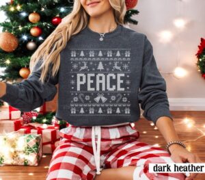 I Come In Peace Christmas Couple Matching Sweatshirt Product Photo 2