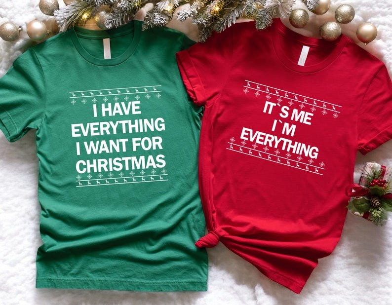 I Have Everything I Want For Christmas, It's Me I'm Everything Couple Matching Christmas Sweatshirts Product Photo 2