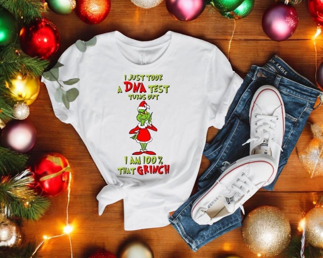 I Just Took a DNA Test I'm 100% That Grinch Christmas Shirt Product Photo 2