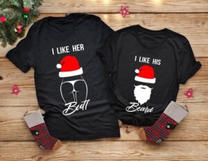 I Likke Her, I Like His Christmas Couple Matching Shirt Product Photo 2