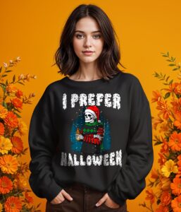 I Prefer Halloween Christmas Funny Skeleton Product Photo 2