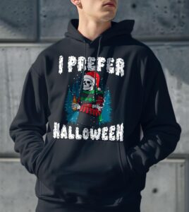 I Prefer Halloween Christmas Funny Skeleton Product Photo 3