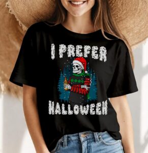 I Prefer Halloween Christmas Funny Skeleton Product Photo 4