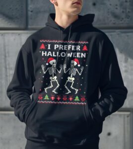 I Prefer Halloween Christmas Sweater Best Ugly X-mas Product Photo 3