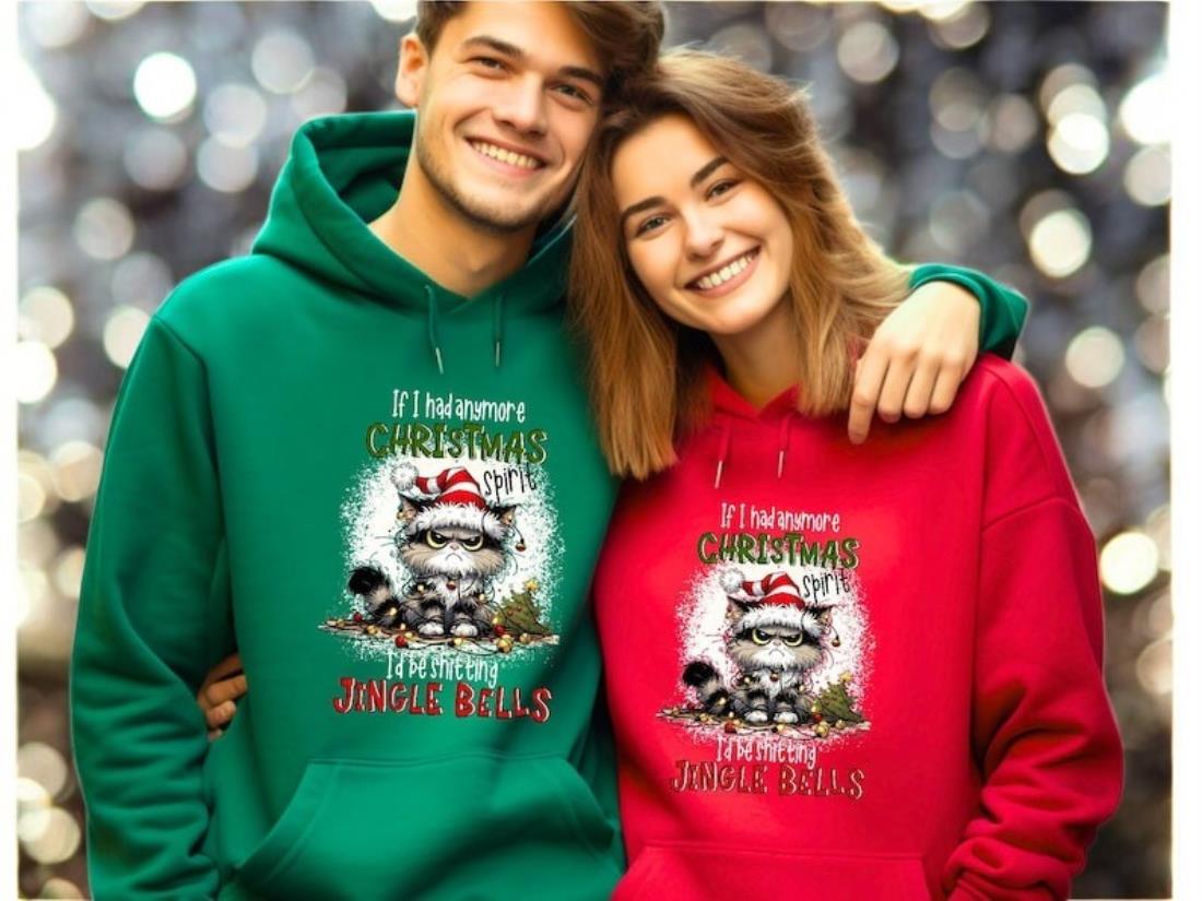 If I Had Anymore Christmas Spirit I'd Be Shitting Jingle Bells Christmas Shirt Product Photo 2