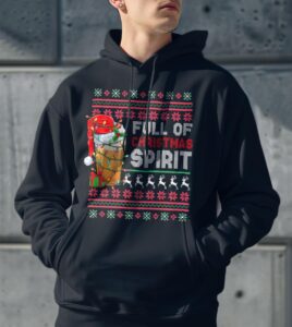 I'm Full Of Holiday Spirit Bourbon Ugly Christmas Shirt Product Photo 3