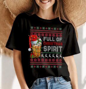 I'm Full Of Holiday Spirit Bourbon Ugly Christmas Shirt Product Photo 4