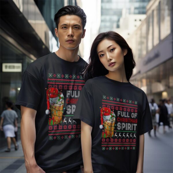 I'm Full Of Holiday Spirit Bourbon Ugly Christmas Shirt Product Photo 1