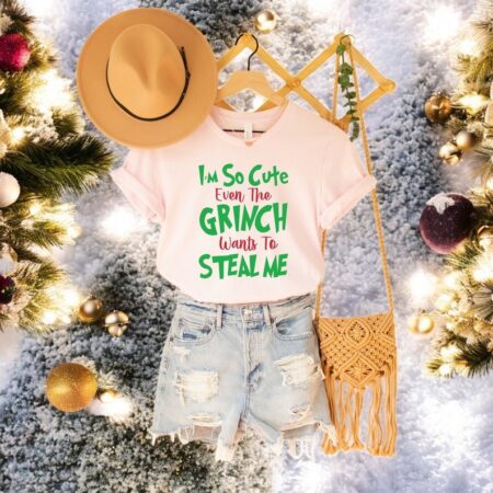 I'm So Cute Even The Grinch Wants To Steal Me Christmas, Green Monster Christmas Sweatshirt Product Photo 1