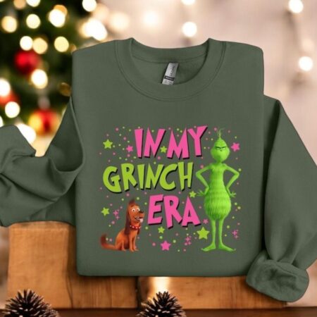 In My Grinch Era Xmas Sweatshirt Product Photo 1