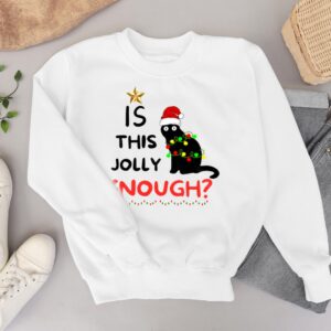 Is This Jolly Enough, Christmas Cat Shirt Product Photo 3