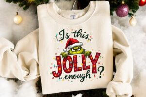 Is This Jolly Enough Christmas Sweatshirt Product Photo 2