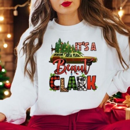 It’s A Beaut Clark Colorful Christmas Sweatshirt Product Photo 1