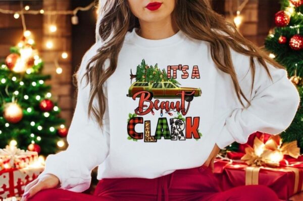 It’s A Beaut Clark Colorful Christmas Sweatshirt Product Photo 1