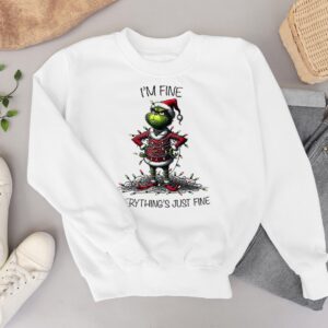 It's Fine I'm Fine Everything Is Fine Christmas Lights Classic T-Shirt Product Photo 3