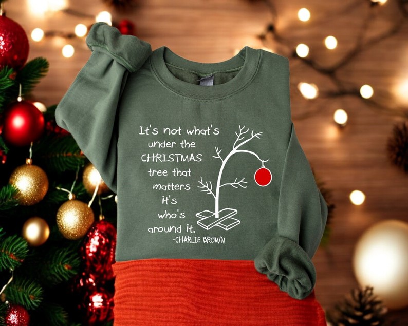 It's Not What's Under The Tree That Matters Cute Christmas Sweatshirt Product Photo 2