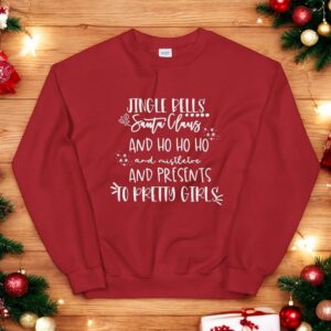 Jingle Bells Santa Claus Ho Ho Pretty Girls Charlie Brown Christmas Sweatshirt Product Photo 3