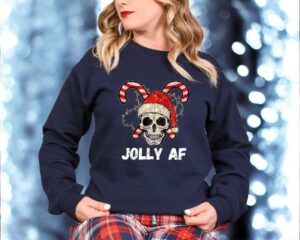 Jolly AF Christmas Sweatshirt Product Photo 2