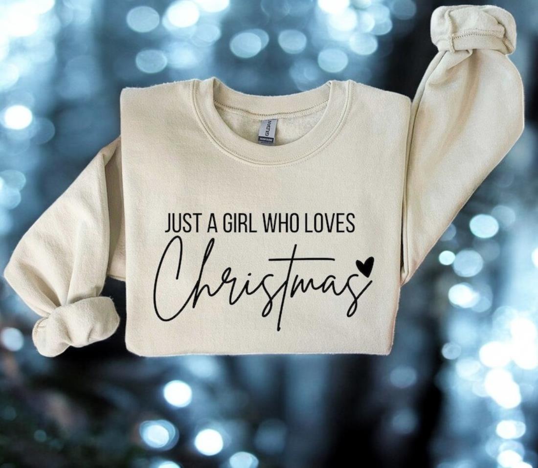 Just A girl Who Loves Christmas, Christmas Women Sweatshirt Product Photo 2