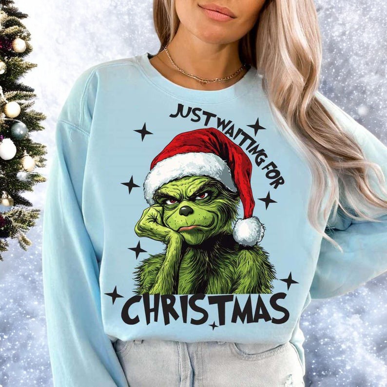 Just Waiting For Christmas Christmas Sweatshirt Product Photo 2