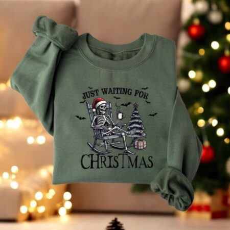 Just Waiting For Christmas Sweatshirt Product Photo 1