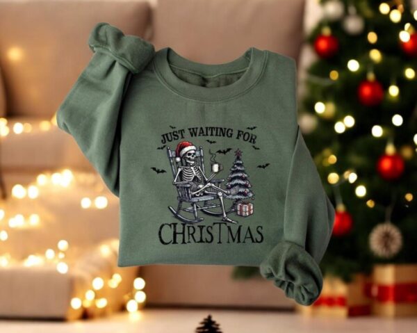 Just Waiting For Christmas Sweatshirt Product Photo 1