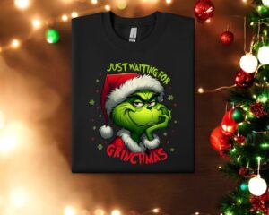 Just Waiting for Grinchmas christmas sweatshirt Product Photo 2