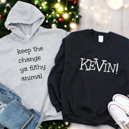 Keep The Change Ya Ilthy Animal, Kevin Christmas Couple Matching Shirt Product Photo 1