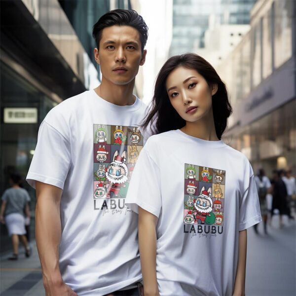 Labubu Cute Christmas Christmas Shirt - White Couple White T-Shirt