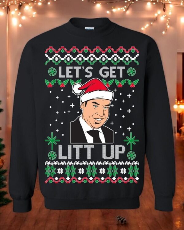 Let's Get Litt Up Unisex Christmas Sweatshirt Product Photo 1