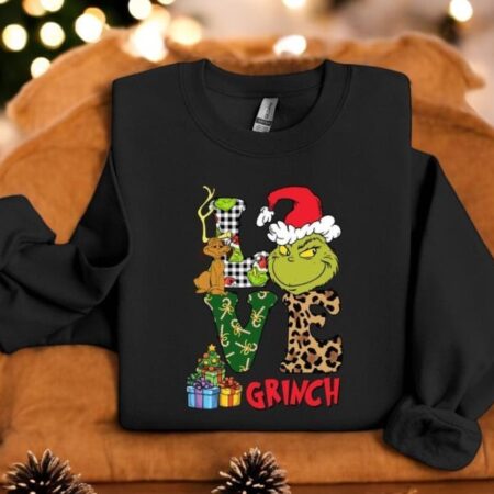 Love Grinch Christmas Sweatshirt Product Photo 1