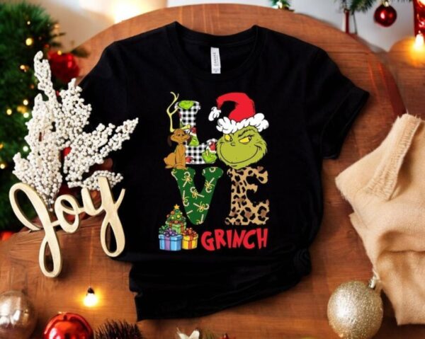 Love Grinch Christmas T-Shirt Product Photo 1