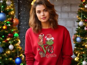 Love Grinch Dr. Seuss Holiday Xmas Christmas Sweatshirt Product Photo 2