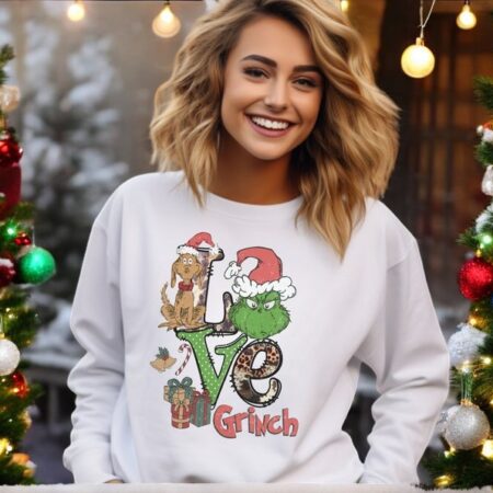 Love Grinch Dr. Seuss Holiday Xmas Christmas Sweatshirt Product Photo 1