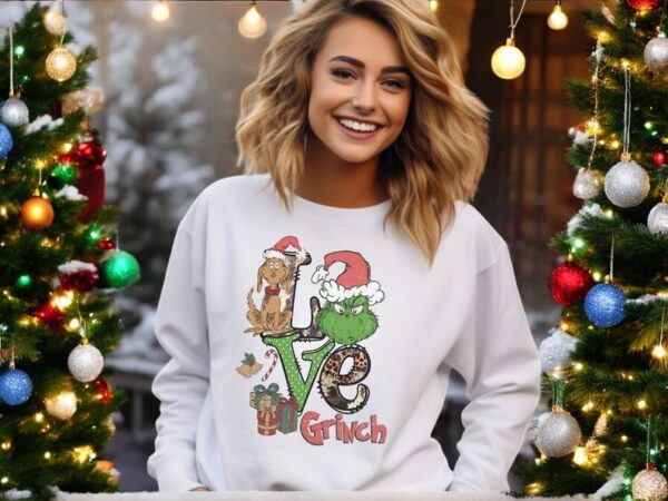 Love Grinch Dr. Seuss Holiday Xmas Christmas Sweatshirt Product Photo 1