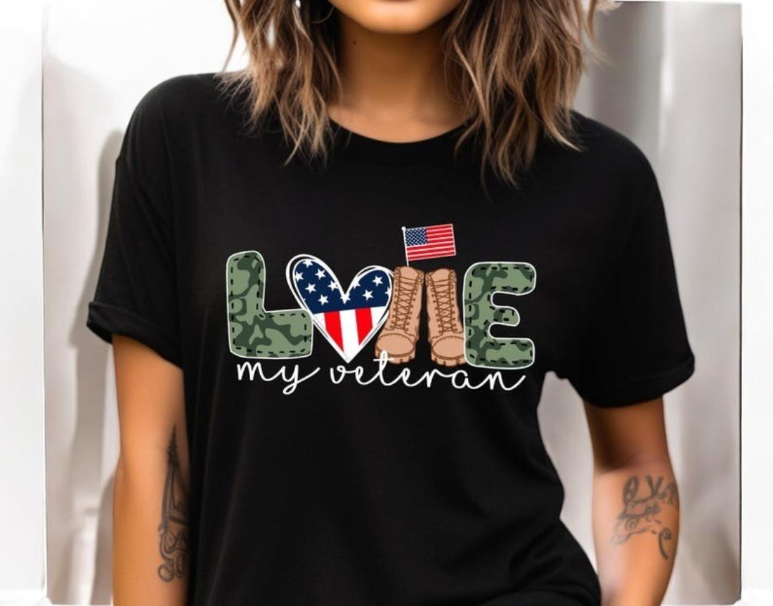 Love My Veteran Shirt Product Photo 2