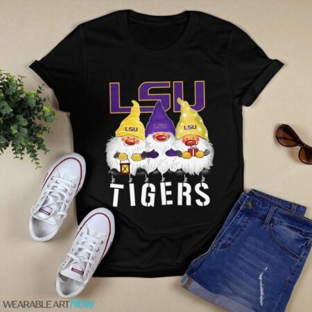 LSU Tigers Gnomies Christmas T-Shirt Sweatshirt Hoodie Product Photo 1