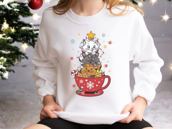 Marie Cat Very Merry Xmas Party 2024 Sweatshirt Product Photo 1