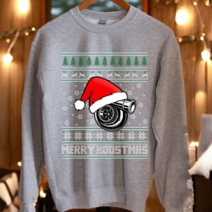 Merry Boostmas Car Guy Turbo Ugly Christmas Sweaters Sweatshirt Product Photo 2