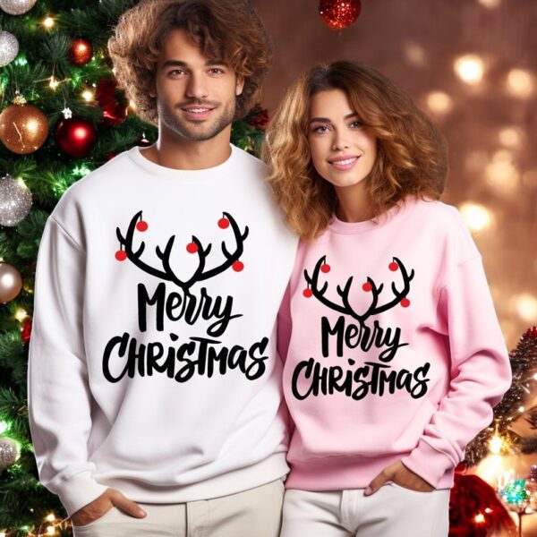 Merry Christmas Funny Couple Matching Christmas Shirt Product Photo 1