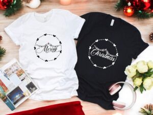 Merry Christmas Heart Couple Matching Christmas Shirt Product Photo 2