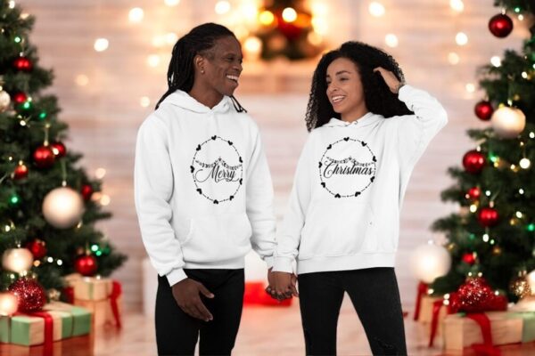 Merry Christmas Heart Couple Matching Christmas Shirt Product Photo 1