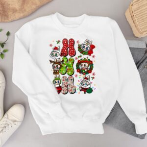 Merry Christmas Labubu Christmas Shirt - White Sweatshirt